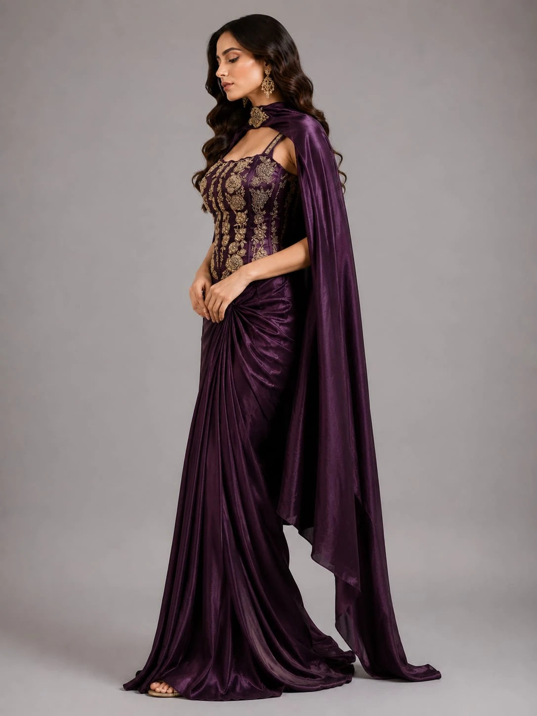 wine dhoti set