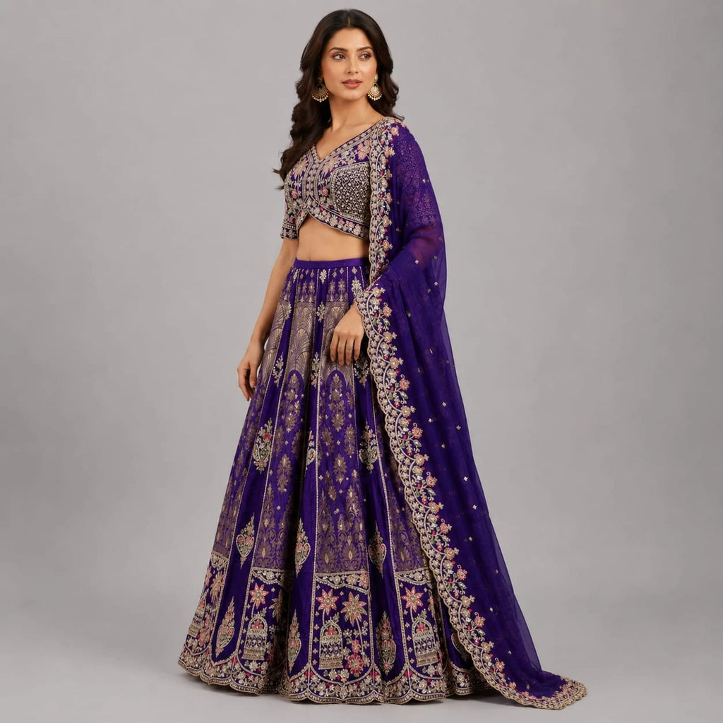 royal purple lehenga