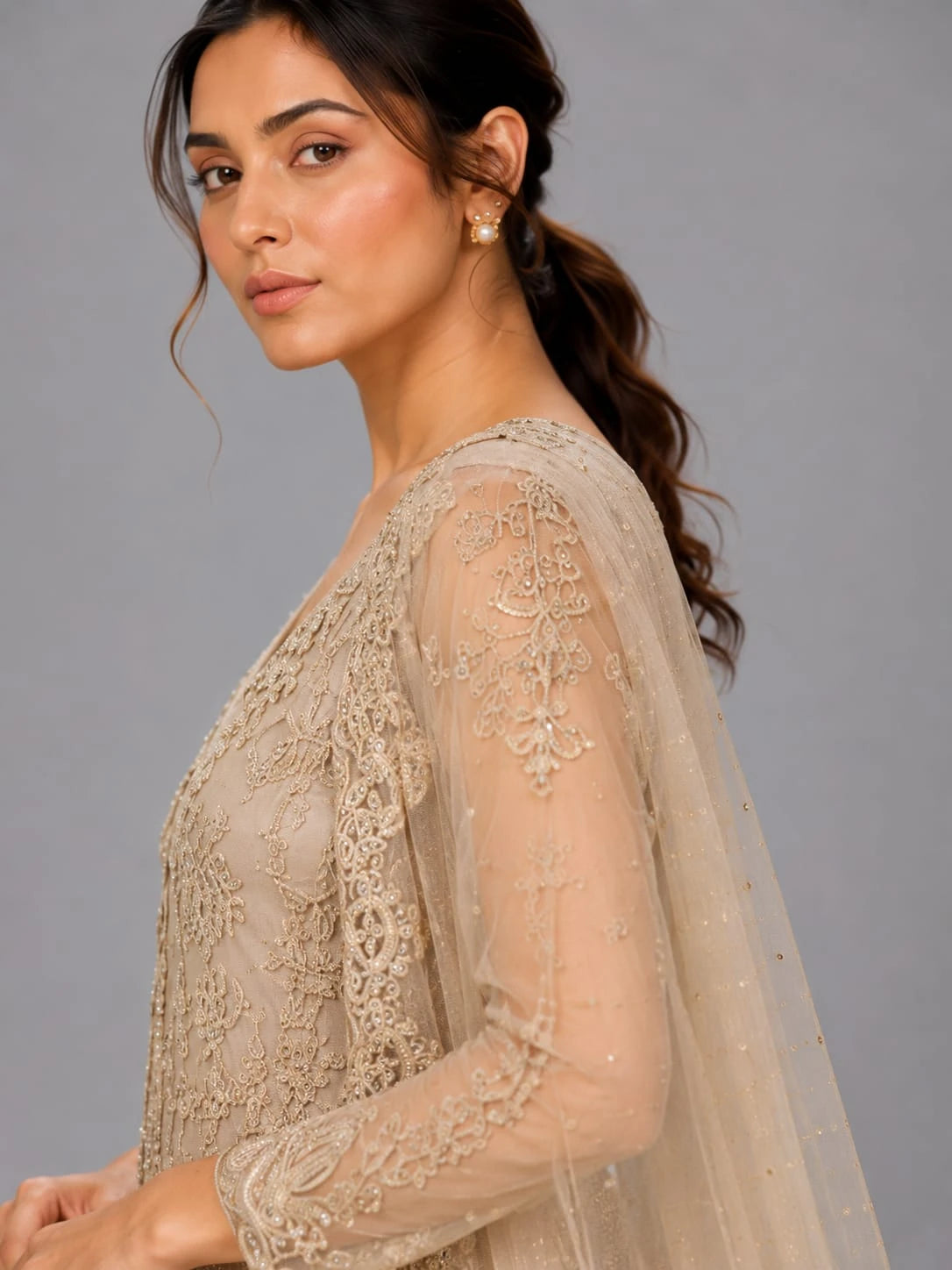 mouse grey sharara suit