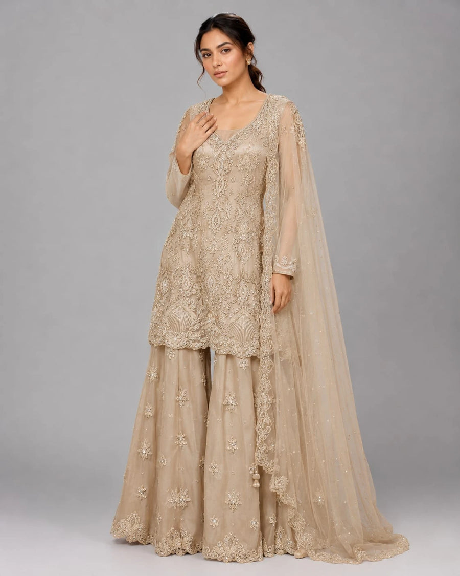 mouse grey sharara suit