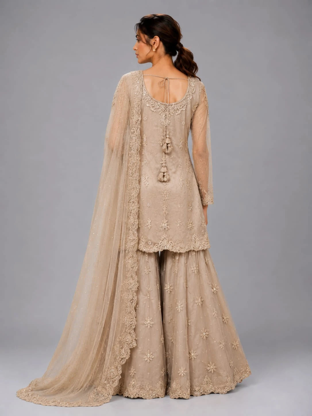 mouse grey sharara suit