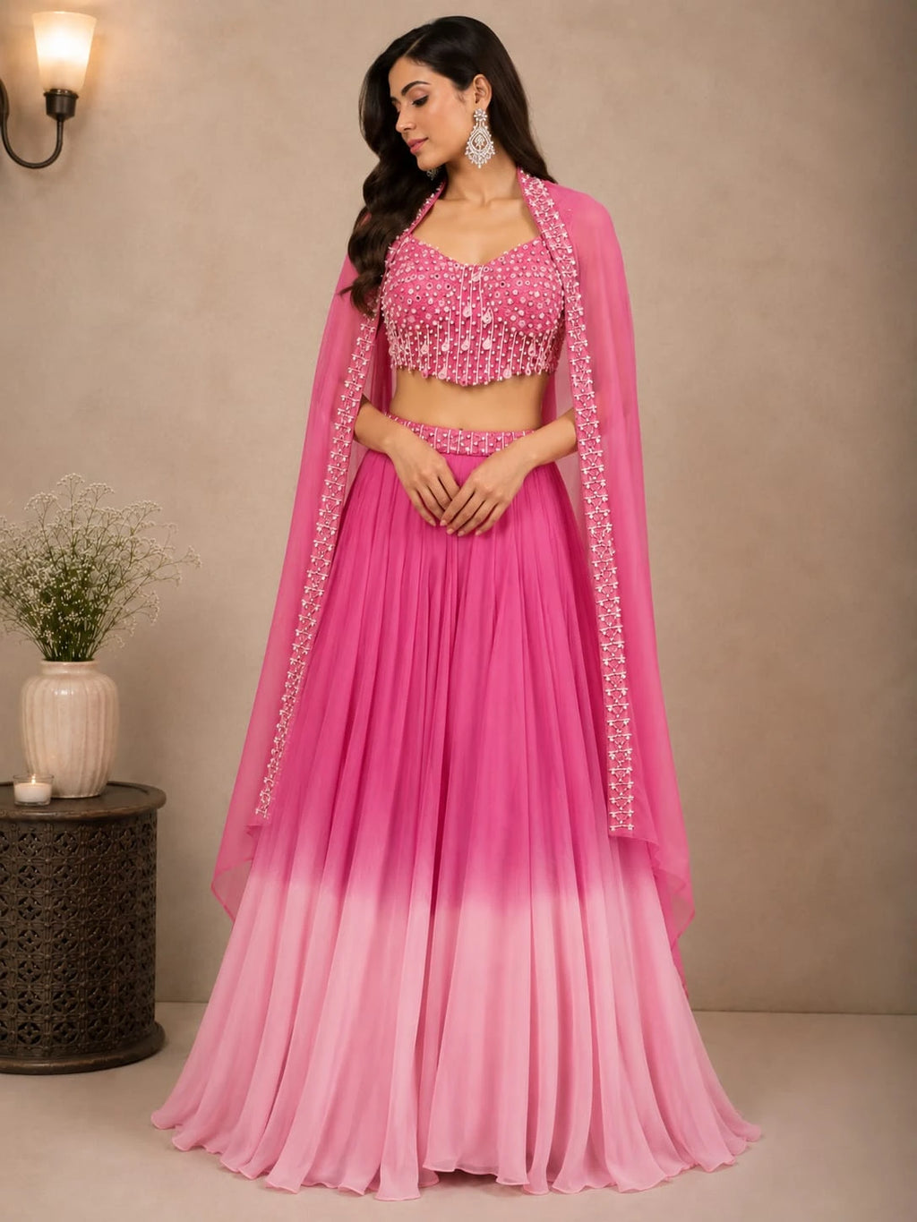 hot pink lehenga
