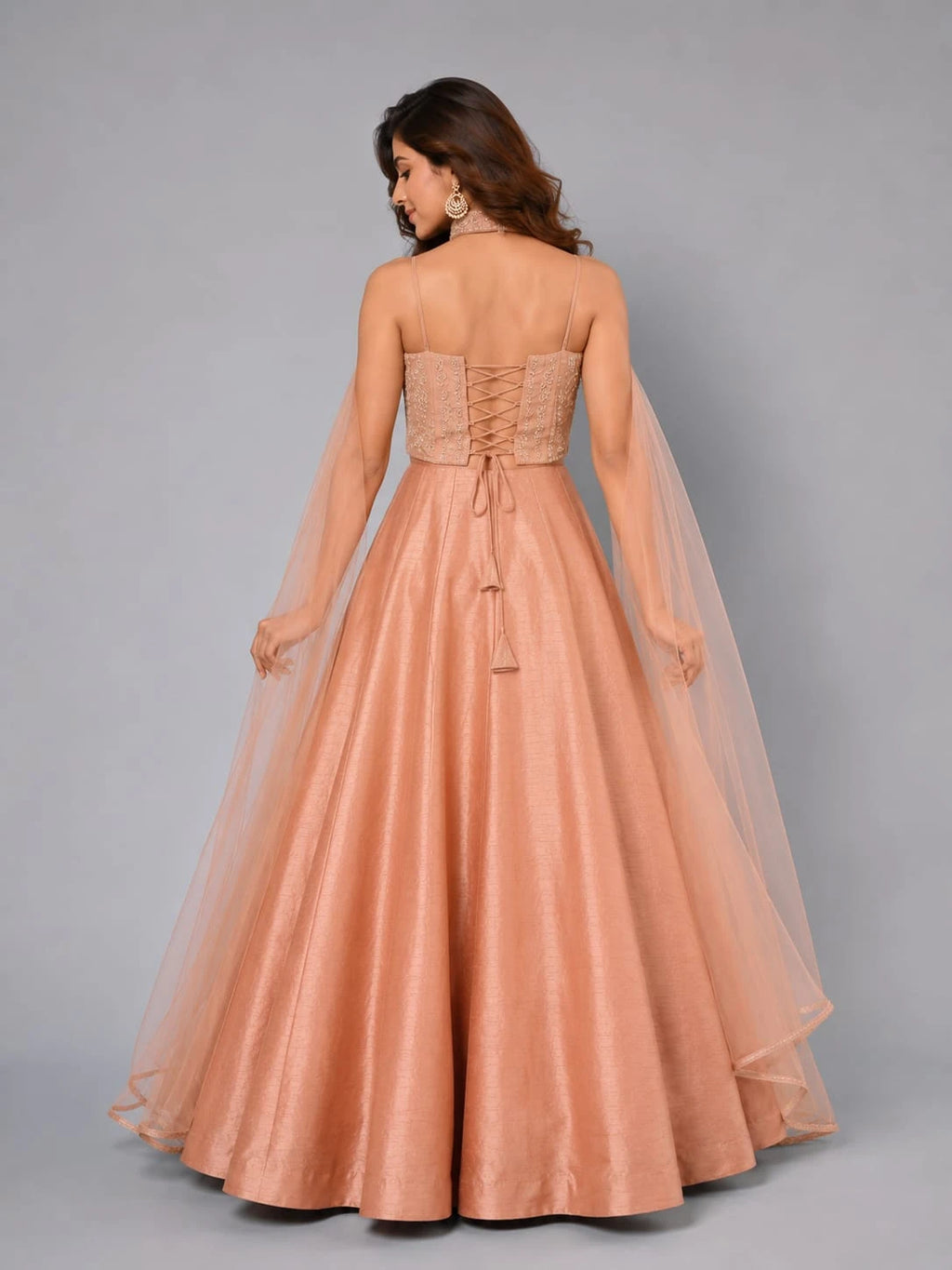 pink chocker lehenga set