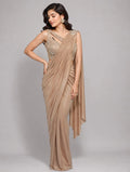 gold ready to wear saree