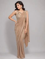 gold ready to wear saree