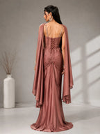 dusty pink dhoti set