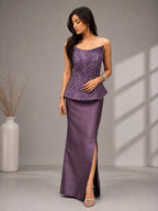purple western dress