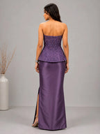 purple western dress
