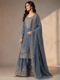 sky blue suit set