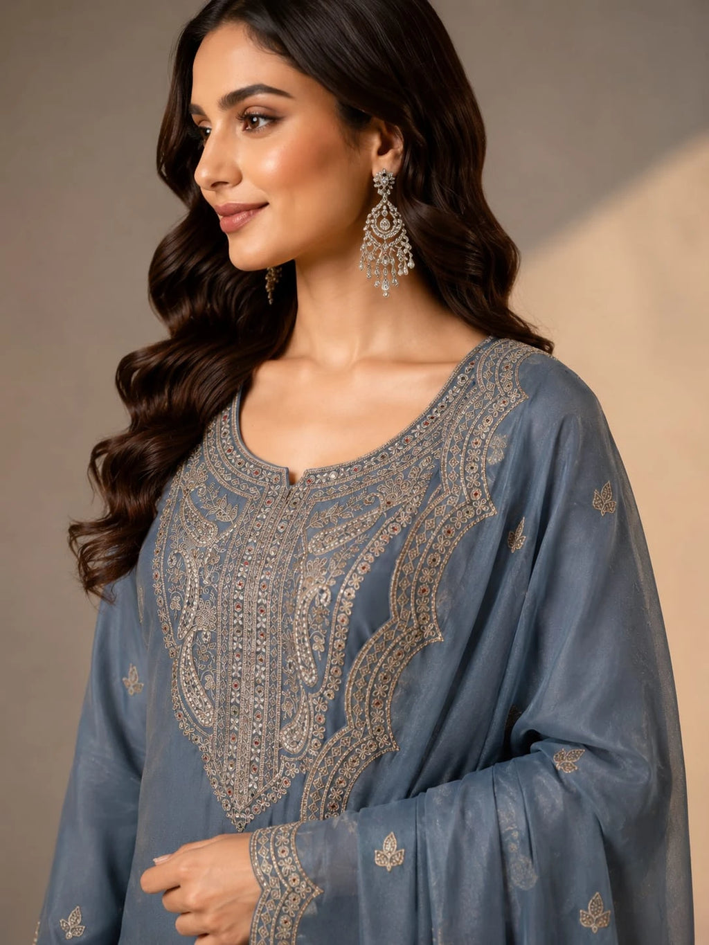 sky blue suit set