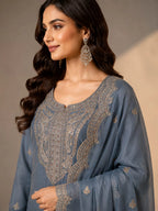 sky blue suit set