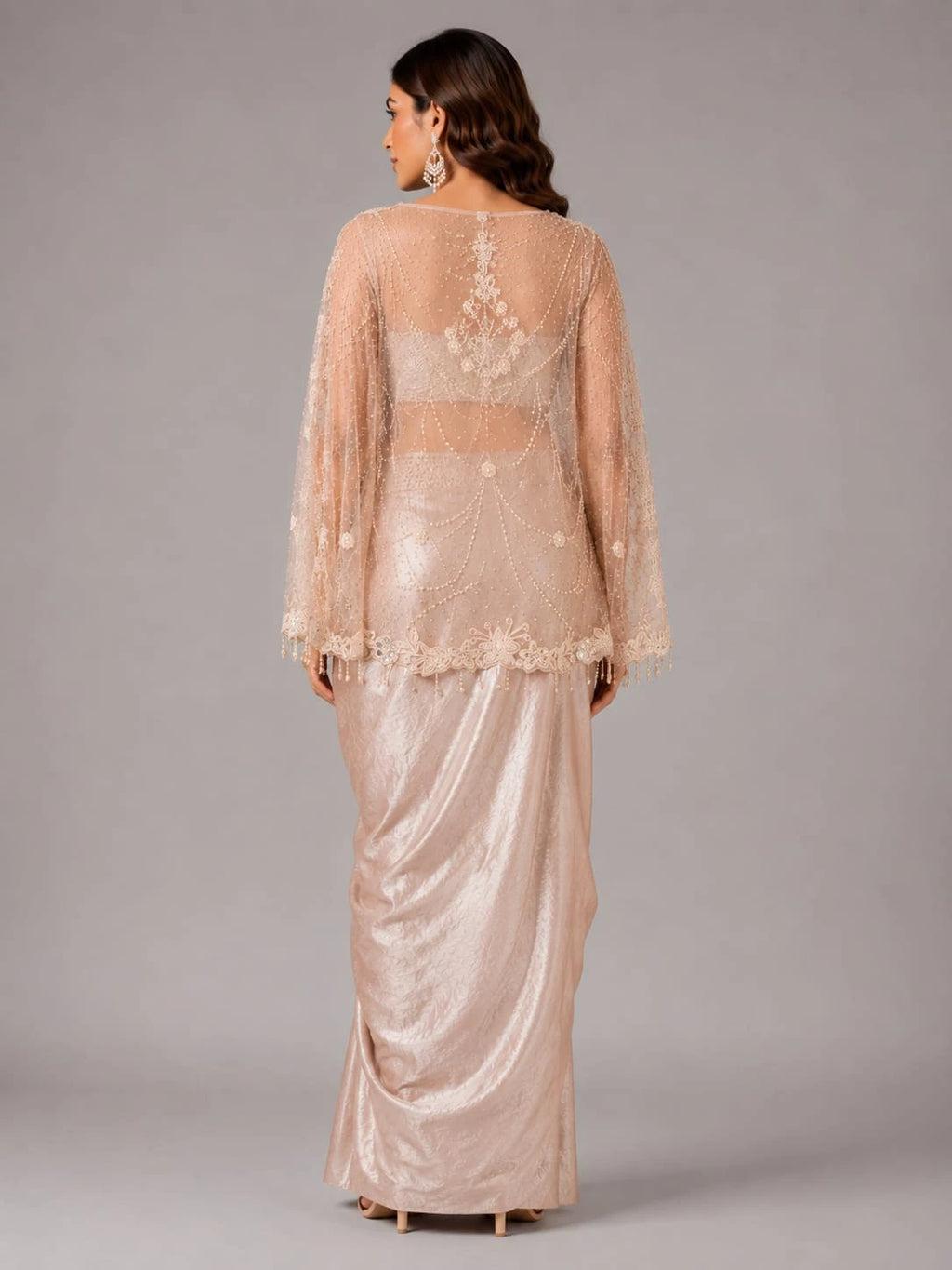 pearl blouse dhoti set