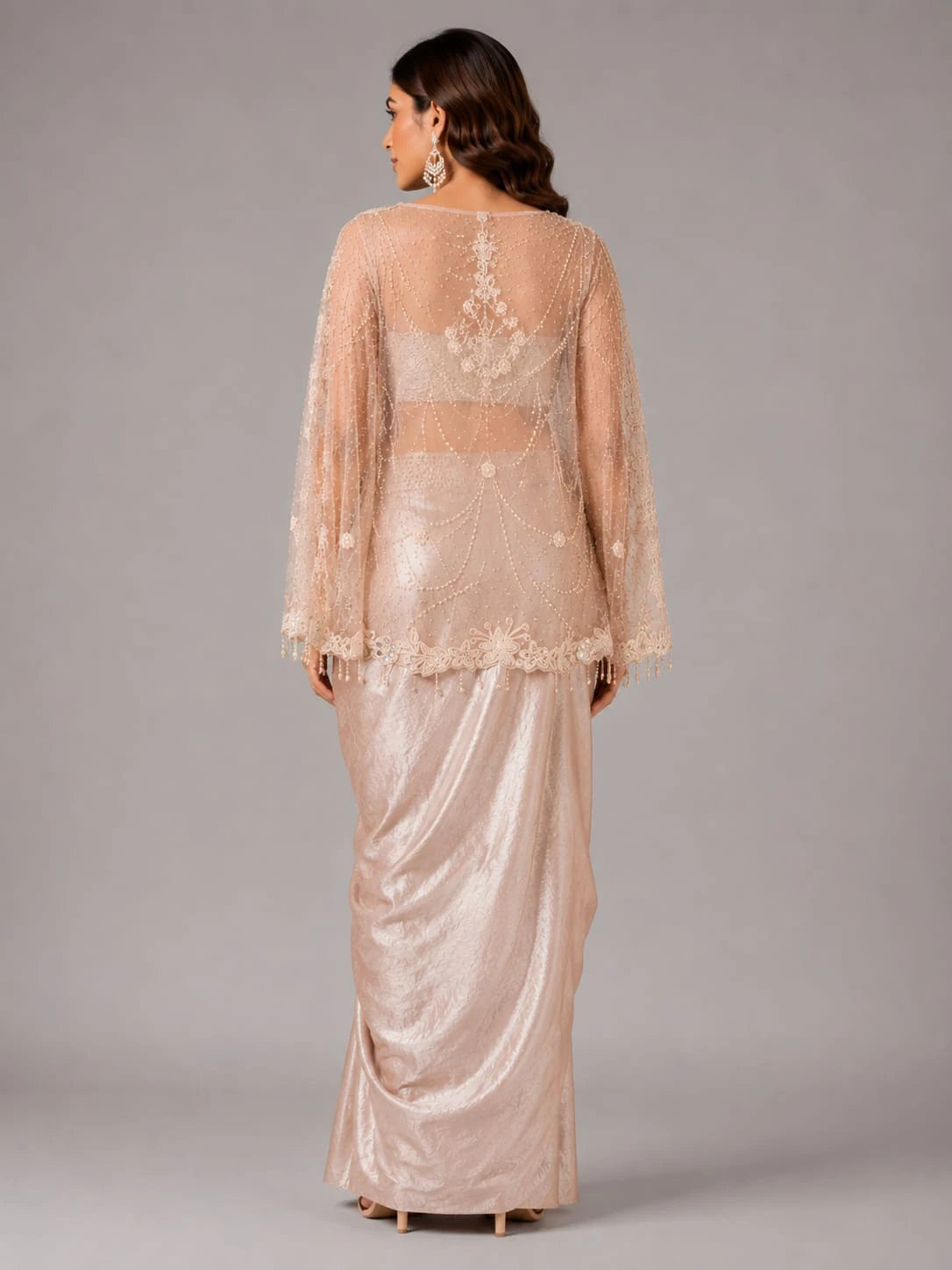 pearl blouse dhoti set