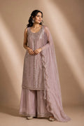 pink festive sharara with dupatta