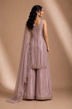 pink festive sharara with dupatta