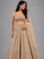 designer peach lehenga