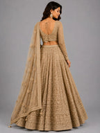 designer gold lehenga