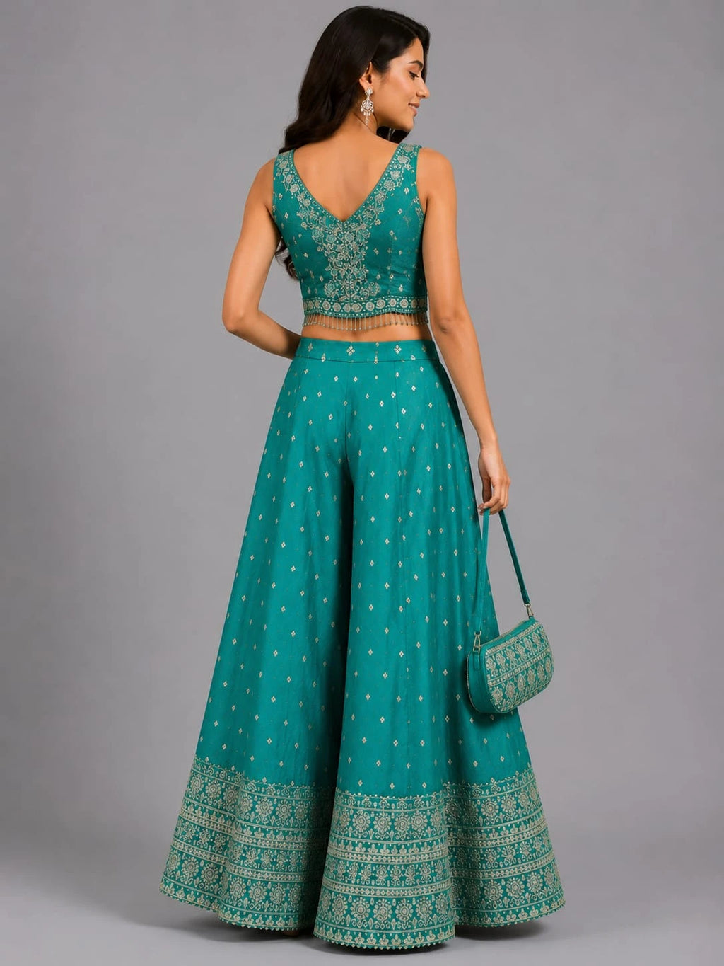 rama green sharara set