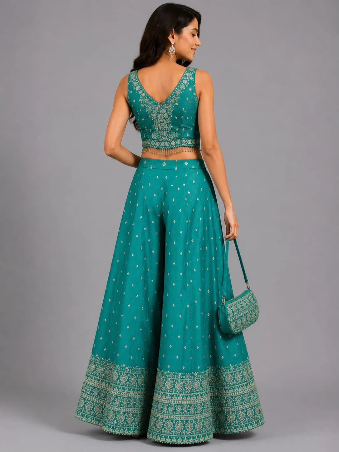rama green sharara set