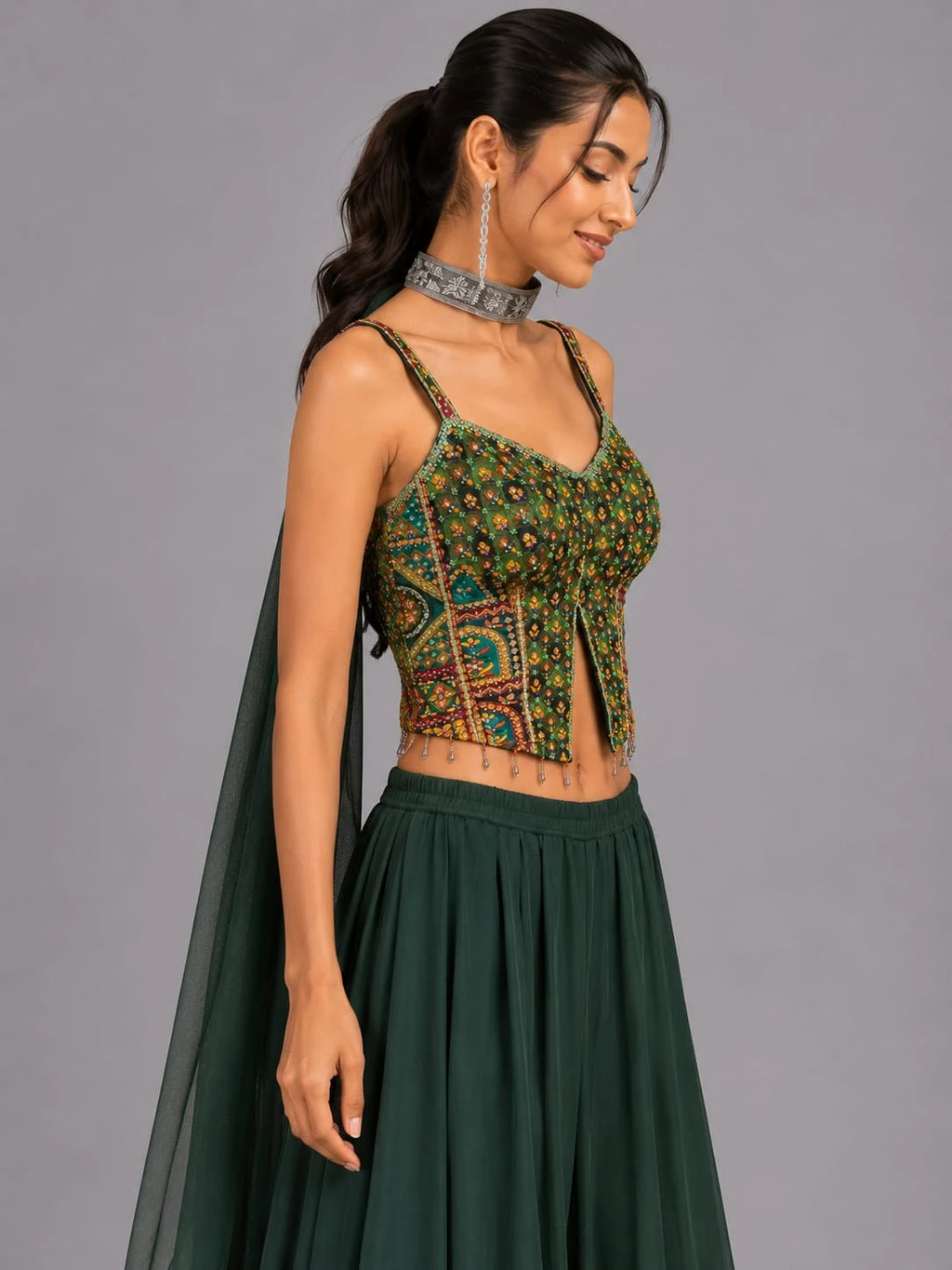 emerald green sharara