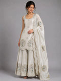 cream sharara set
