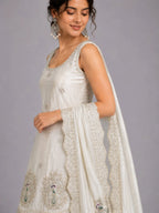 cream sharara set