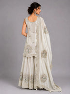 cream sharara set