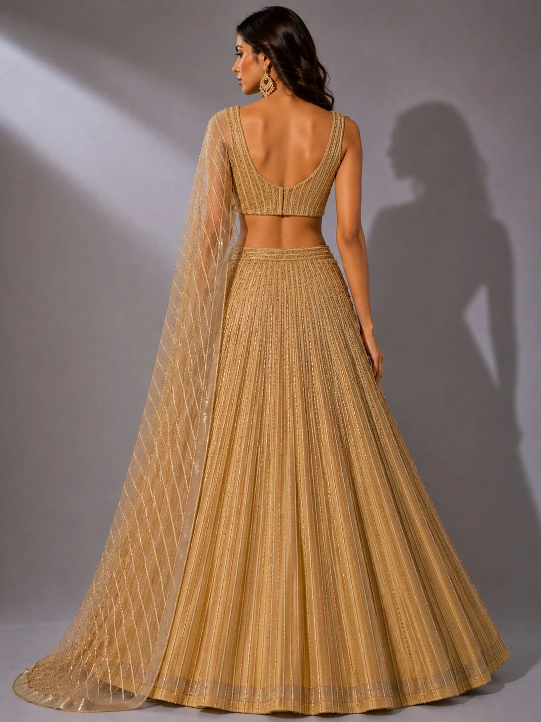 Peach lehenga for women