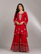 red ethnic wear for women