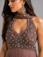 mocha brown one piece