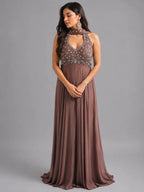 mocha brown one piece