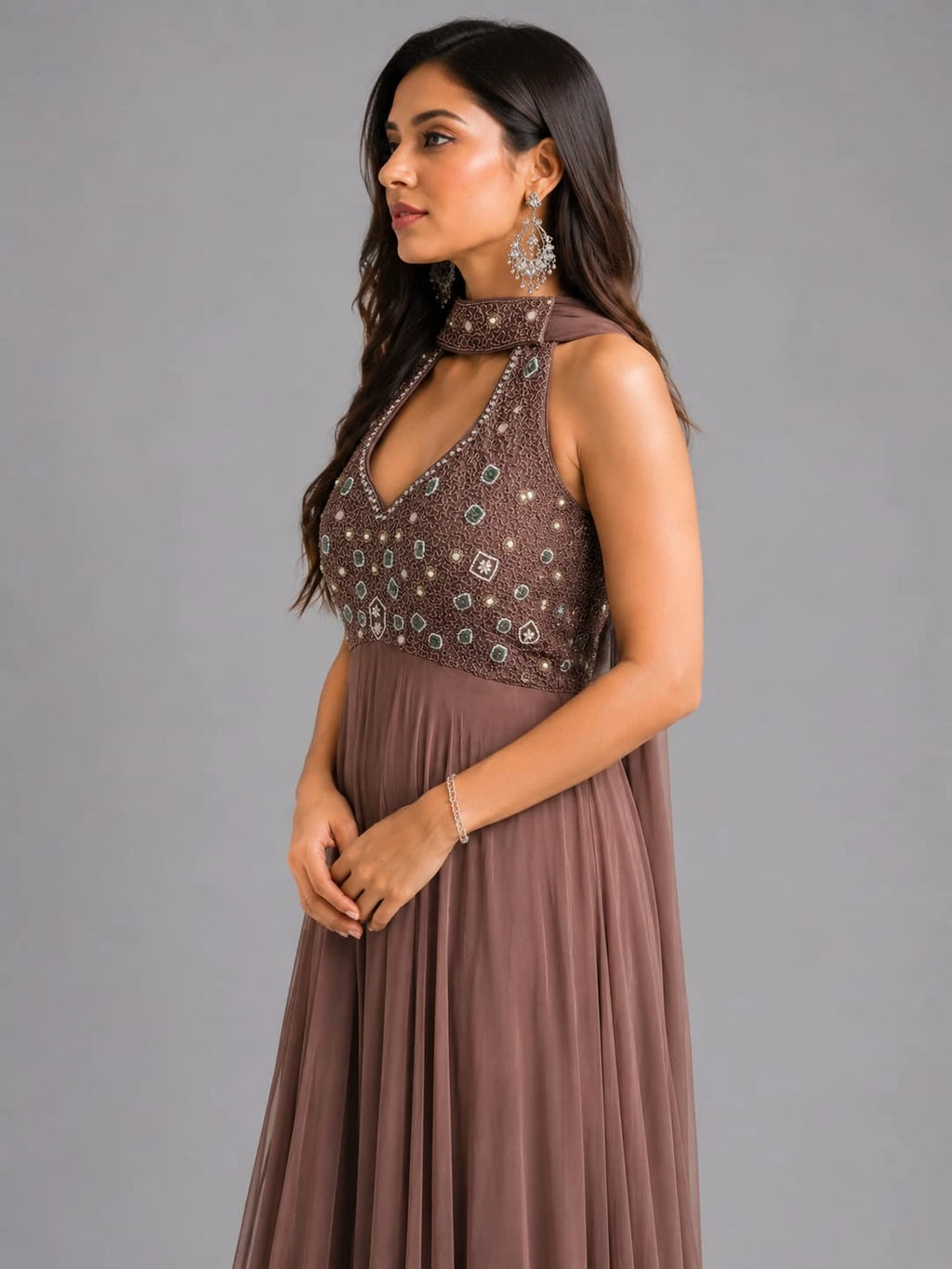 mocha brown one piece