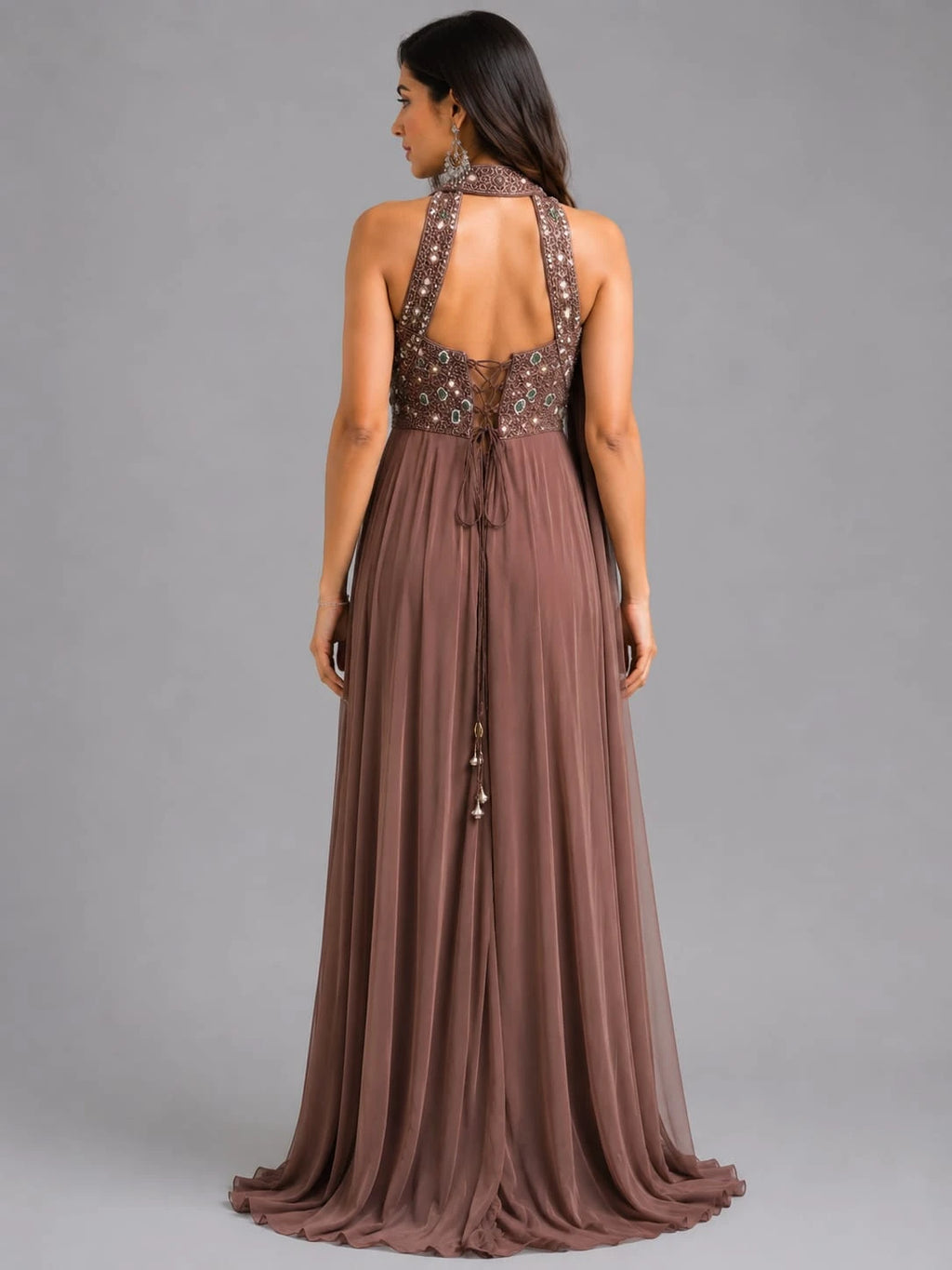 mocha brown one piece