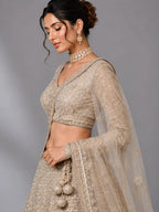 gold wedding lehenga