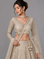 gold wedding lehenga