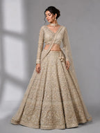 gold wedding lehenga