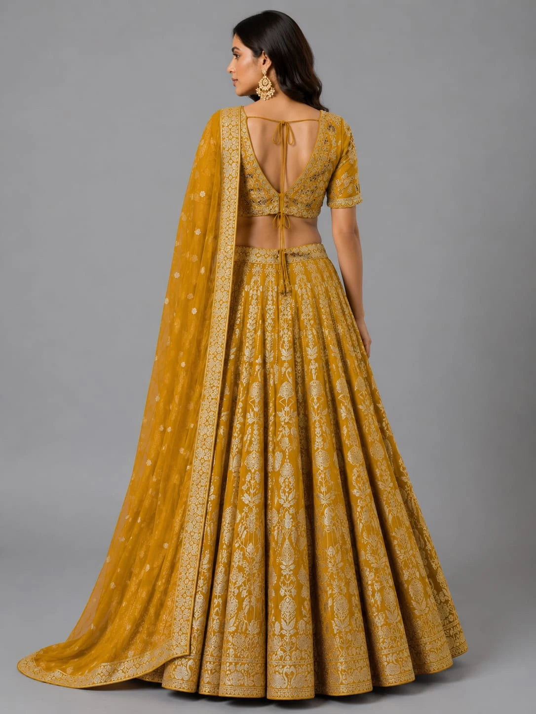 Mustard yellow lehenga