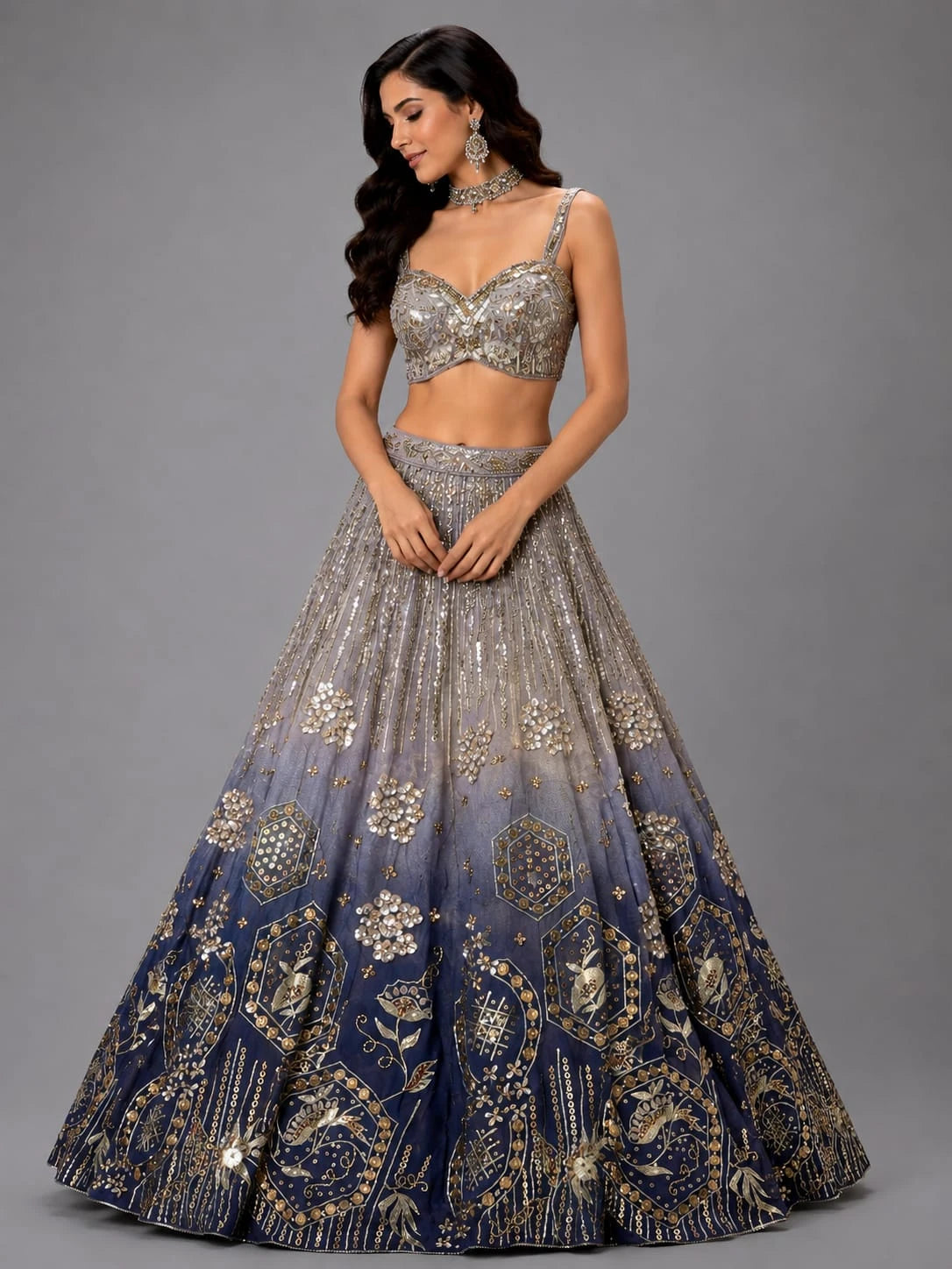 Onion pink lehenga