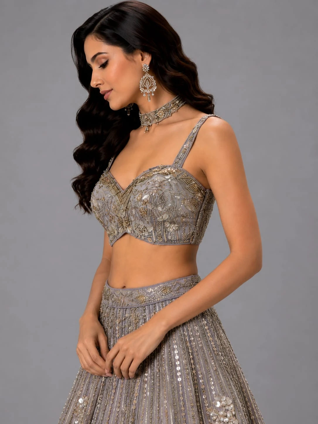 Onion pink lehenga