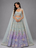 pista Floral embroidered lehenga