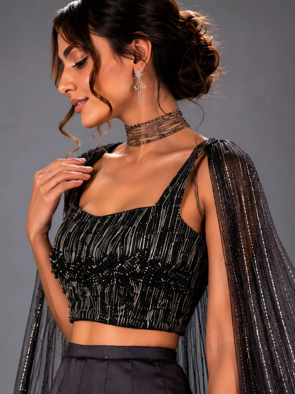Hazel grey lehenga