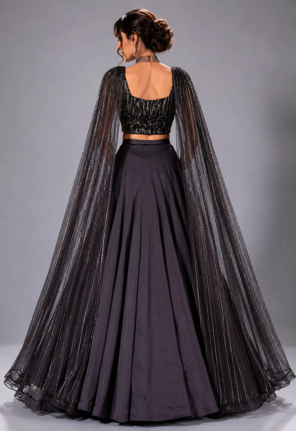 Hazel grey lehenga