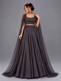 Hazel grey lehenga