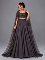 Hazel grey lehenga
