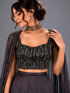 Hazel grey lehenga