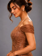 copper western dress