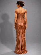 copper western dress