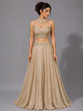 pista green lehenga