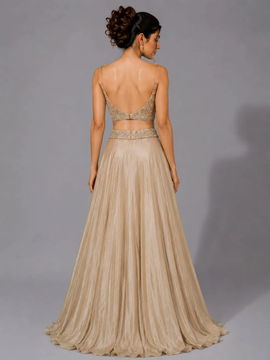 pista green lehenga