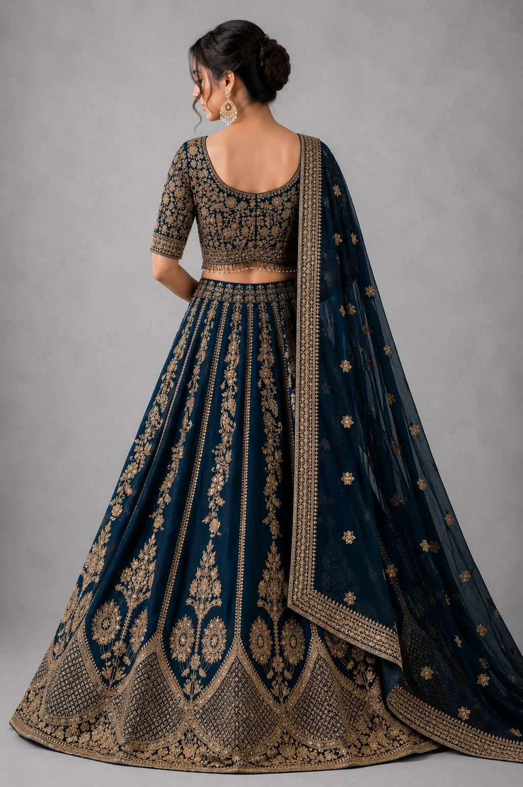 navy blue wedding outfit